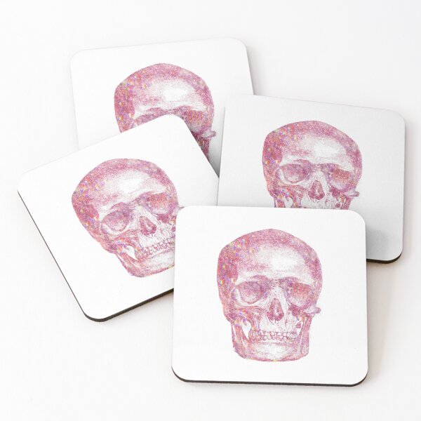 Item preview, Pink holographic skull art. designed and sold by paulo silveira.