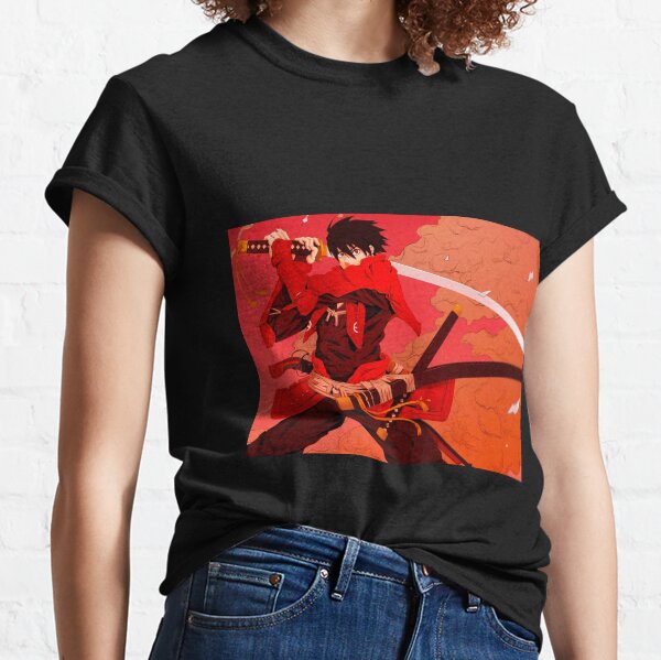 Red Graphic Drifters Design Anime Shirt