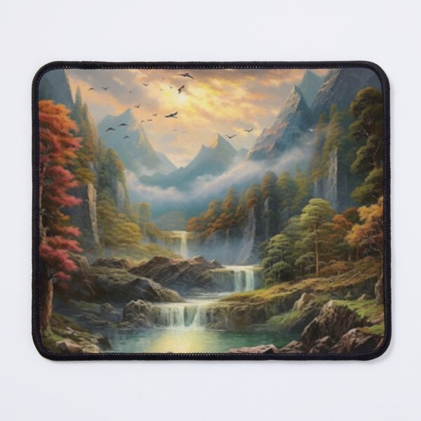 Item preview, mountain river forest waterfall designed and sold by jerbiz.