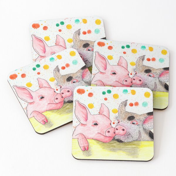 Item preview, Two Happy Piglets designed and sold by debralore.