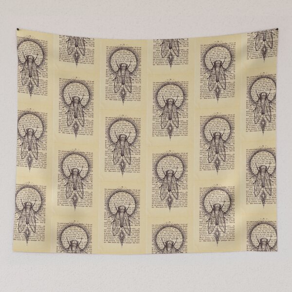 Item preview, Sun Cicada on a vintage page art designed and sold by Julianum.