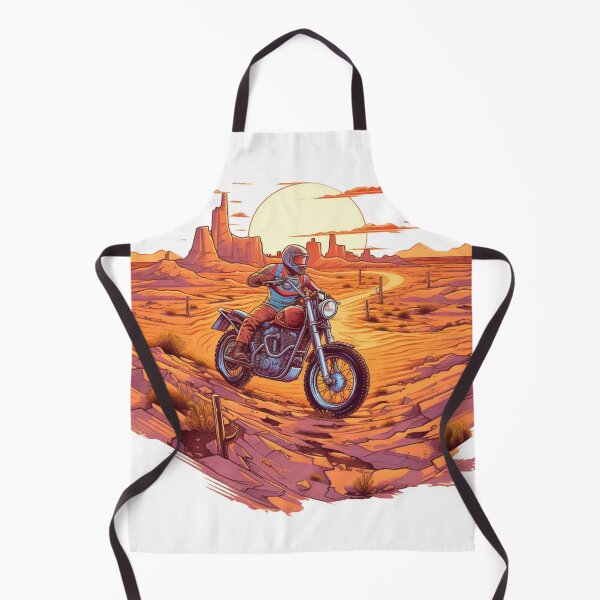 Item preview, Desert Sunset Ride: Retro Motorcycle T-Shirt Design designed and sold by SynthPrint.