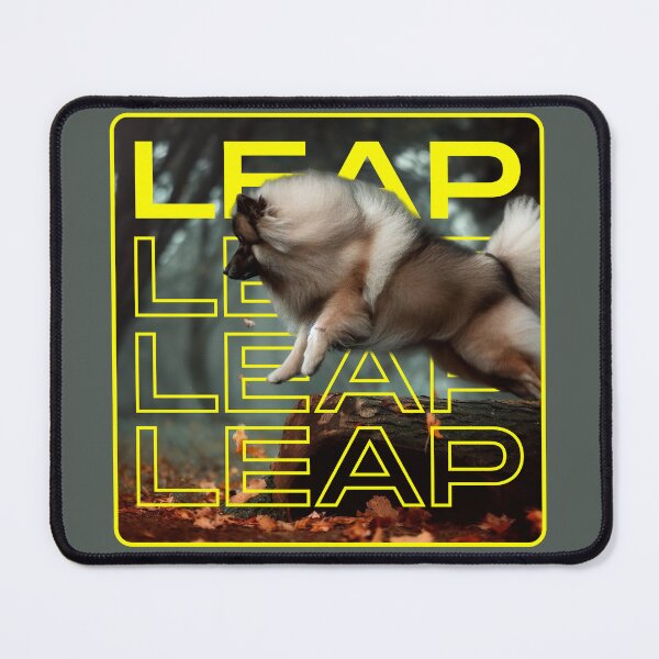 Item preview, Dog Leaping in an Autumn Forest - Motivational artwork - Dog Art designed and sold by Woof-n-Wear.