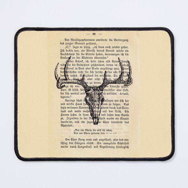 Item preview, Deer skull on a vintage page art designed and sold by Julianum.