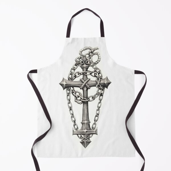 Item preview, Iron cross with chains tattoo, catholic cross, the mark of death designed and sold by One Piece Bounty Poster.