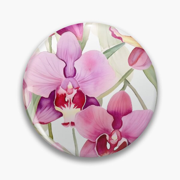 Item preview, Watercolor Pink Orchid Pattern designed and sold by Zaydii.