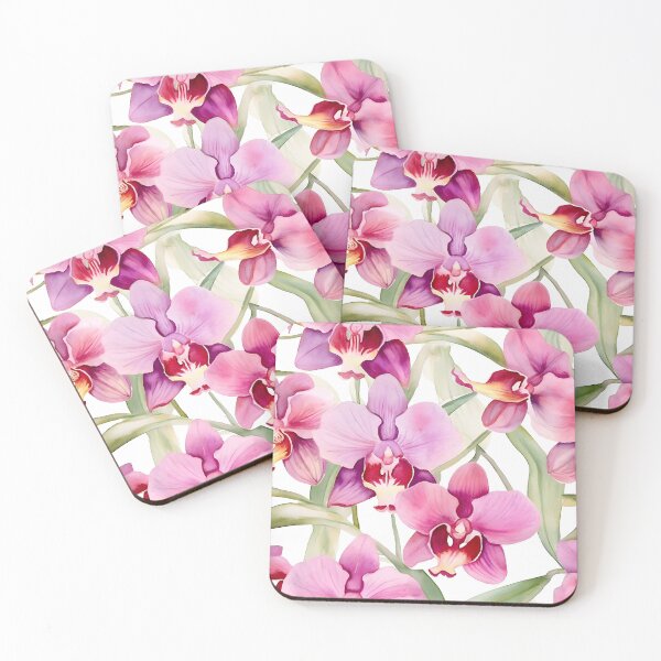 Item preview, Watercolor Pink Orchid Pattern designed and sold by Zaydii.