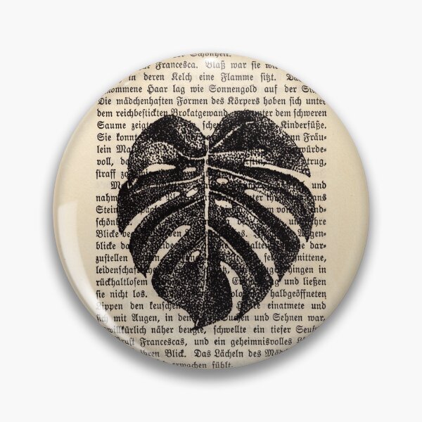 Item preview, Monstera leaf on a vintage page art designed and sold by Julianum.