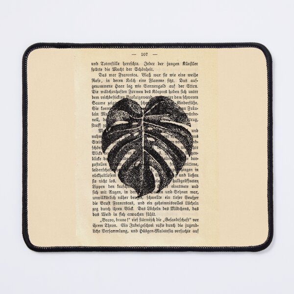 Item preview, Monstera leaf on a vintage page art designed and sold by Julianum.