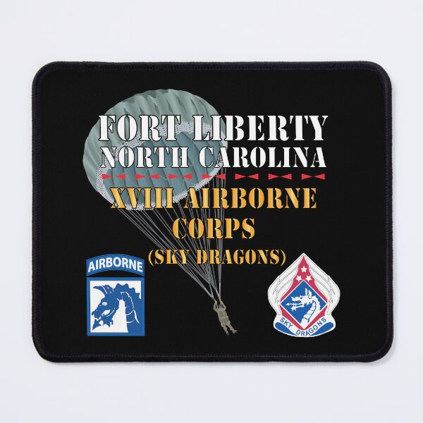 Item preview, Army - Fort Liberty North Carolina - XVIII Airborne Corps (Sky Dragons) - SSI - DUI wo Star w Parachute X 300 designed and sold by Military Insignia Products.