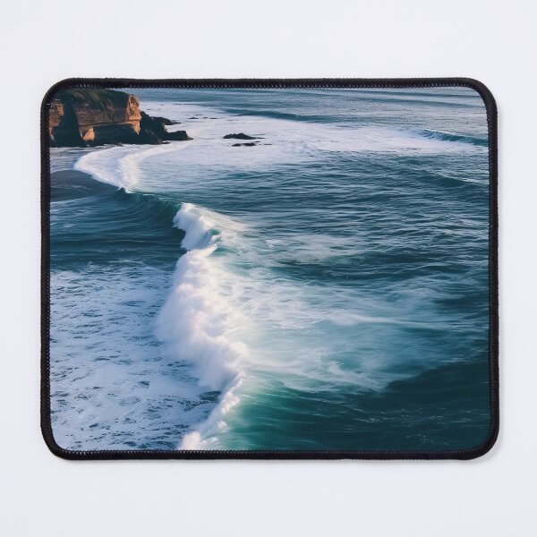 Item preview, Turquoise Ocean Waves on Cliffside Shore designed and sold by Fragpop.