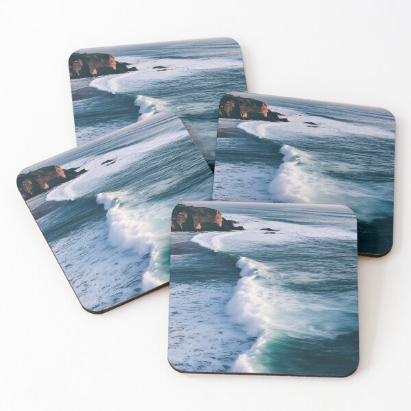 Item preview, Turquoise Ocean Waves on Cliffside Shore designed and sold by Fragpop.
