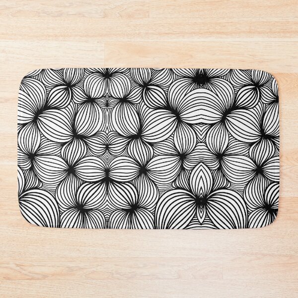 Item preview, black and white curved flower designed and sold by WinusYTS.