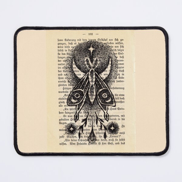 Item preview, Moon Moth on a vintage page art designed and sold by Julianum.