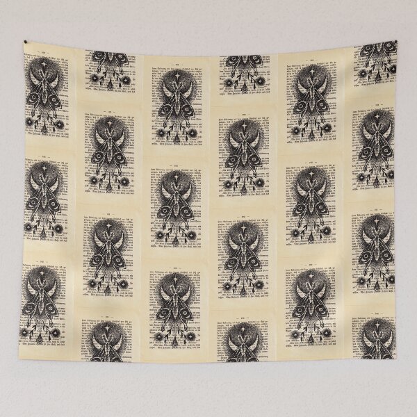 Item preview, Moon Moth on a vintage page art designed and sold by Julianum.