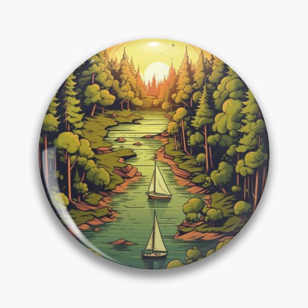 Item preview, Sunset River Encounter: Pixelart Sailboats designed and sold by SynthPrint.