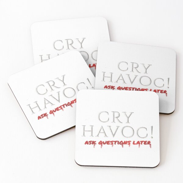 Item preview, Cry Havoc! Ask Questions Later - Logo designed and sold by RustyQuill.
