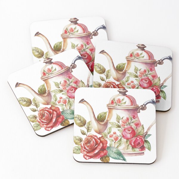 Item preview, Tea Time Red Roses designed and sold by lucidfrog.