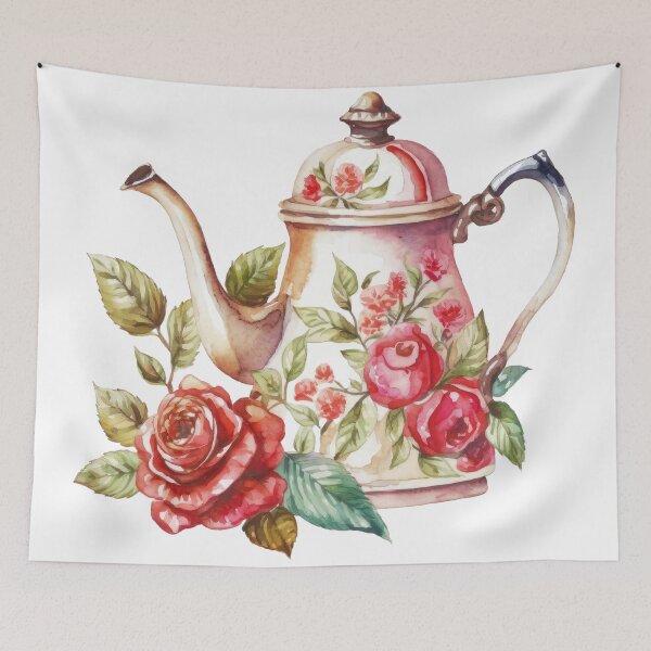 Item preview, Tea Time Red Roses designed and sold by lucidfrog.