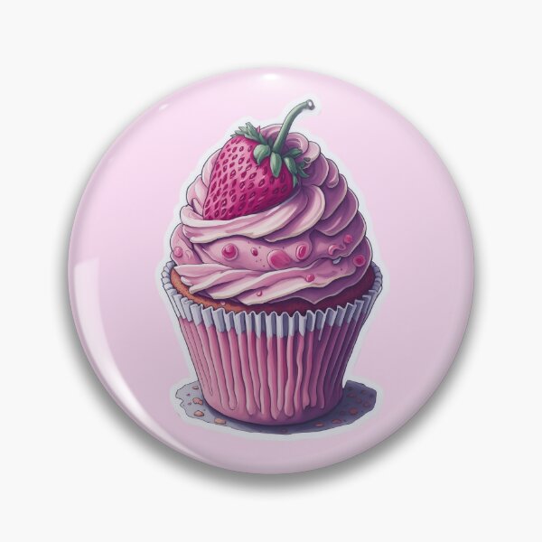 Item preview, Cute strawberry pink cupcake designed and sold by Trendsecne.