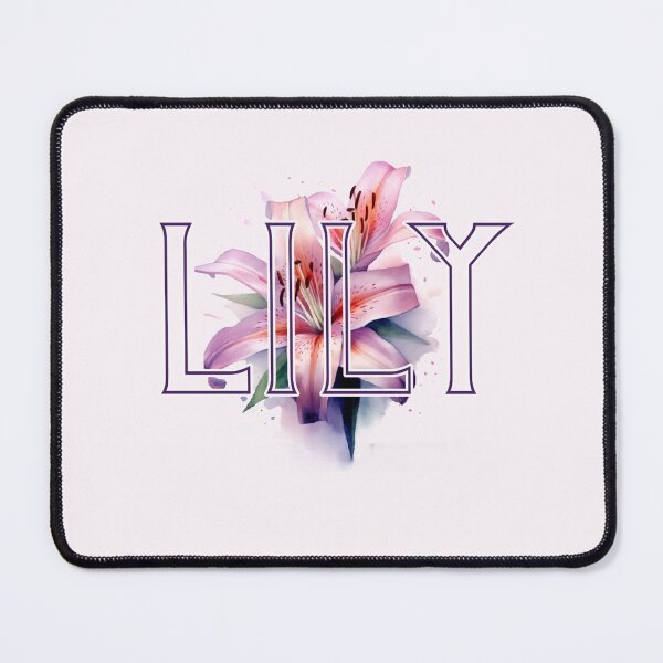 Item preview, Lily Name Flower Lilac designed and sold by illustratious.