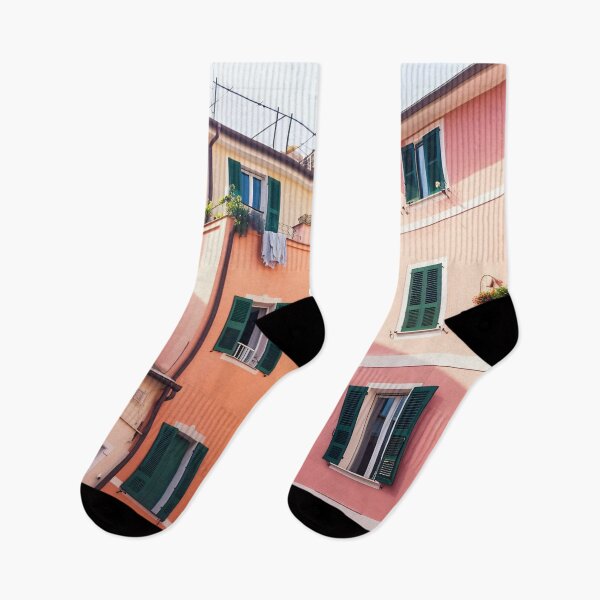 Item preview, Pastel Pink Houses in Italy designed and sold by Fragpop.