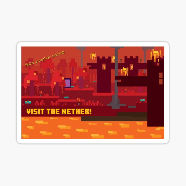 Aperçu de l'œuvre Affiche de voyage du Nether ! créée et vendue par memesdraws.