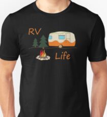 RV Camping Design For RV Life / Camp Fire Road Travel Unisex T-Shirt