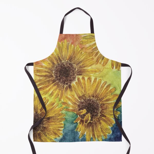 Item preview, Watercolor Sunflowers on Rainbow Background designed and sold by SavannahLilyDesigns.