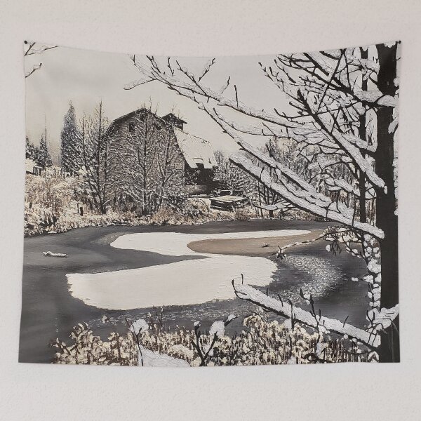 Item preview, Frost Over Pond designed and sold by alsbydesign.