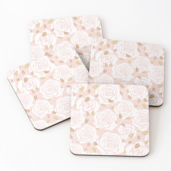 Item preview, Flowers are Forever Pattern (pink/gold/white) designed and sold by Design Minds Boutique.