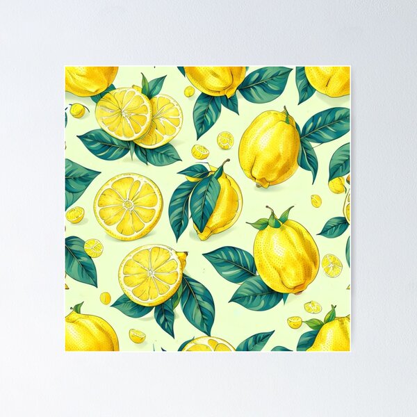 Item preview,  Juicy Lemons - Refreshingly Tangy Citrus Art for Your Home. designed and sold by Vlad-Nik001.