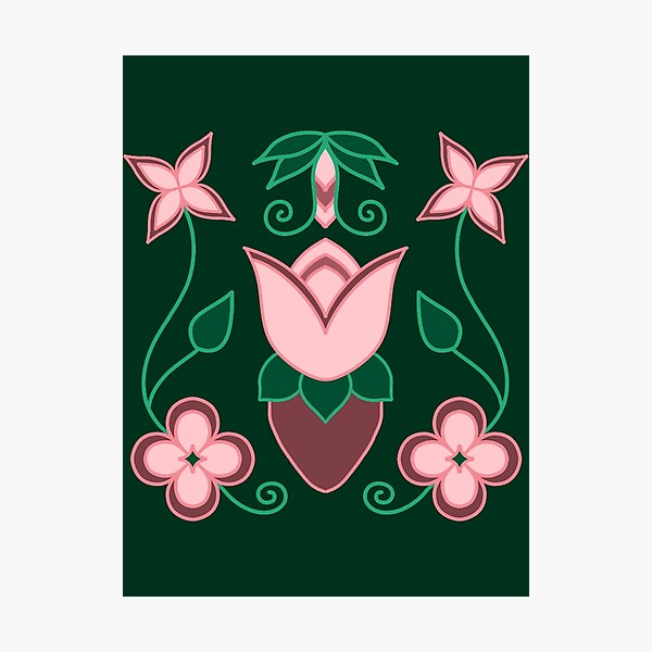 Item preview, Pink Strawberry Floral designed and sold by ermintingscrain.