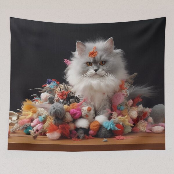 Item preview, Messy Cat - Surreal Cats Art designed and sold by DigitalArties.
