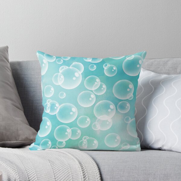 Item preview, Translucent Bubbles on Blue and Green Watercolor Background designed and sold by XenaBean.