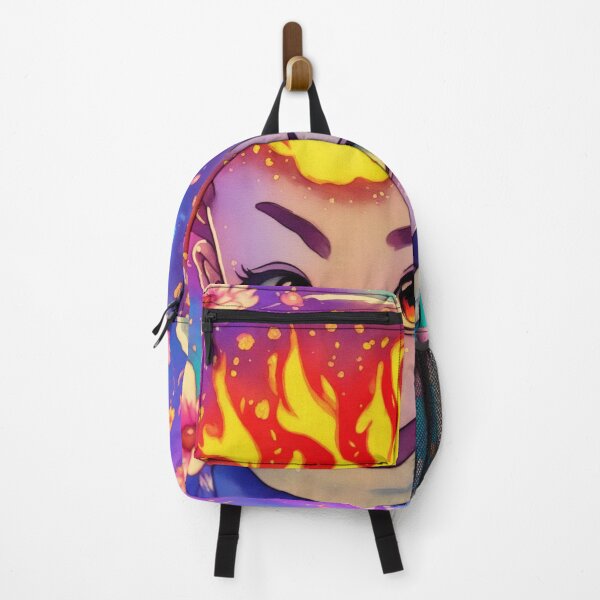 Item preview, Inferno Bloom: A Photorealistic T-Shirt Design Featuring a Tiny Alien amidst Fire and Flower Splash designed and sold by RedArtG09.