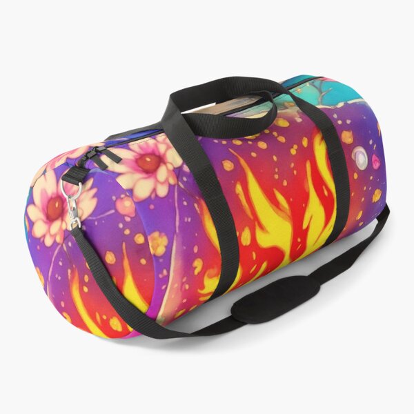 Item preview, Inferno Bloom: A Photorealistic T-Shirt Design Featuring a Tiny Alien amidst Fire and Flower Splash designed and sold by RedArtG09.