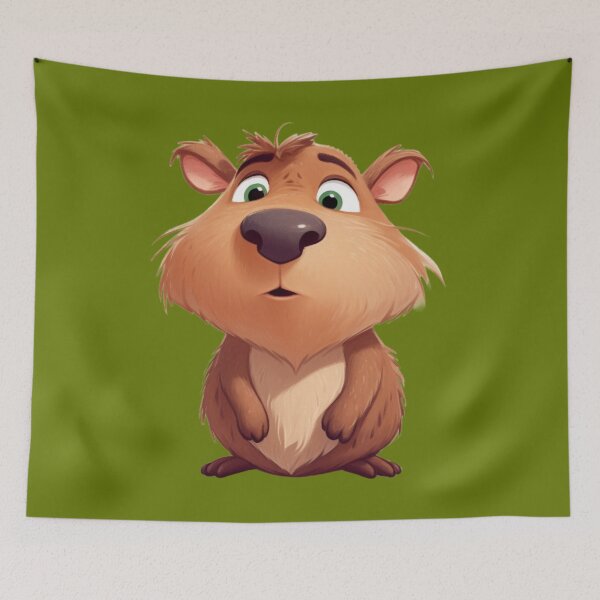 Item preview, solitary capybara designed and sold by DigitalPixelize.