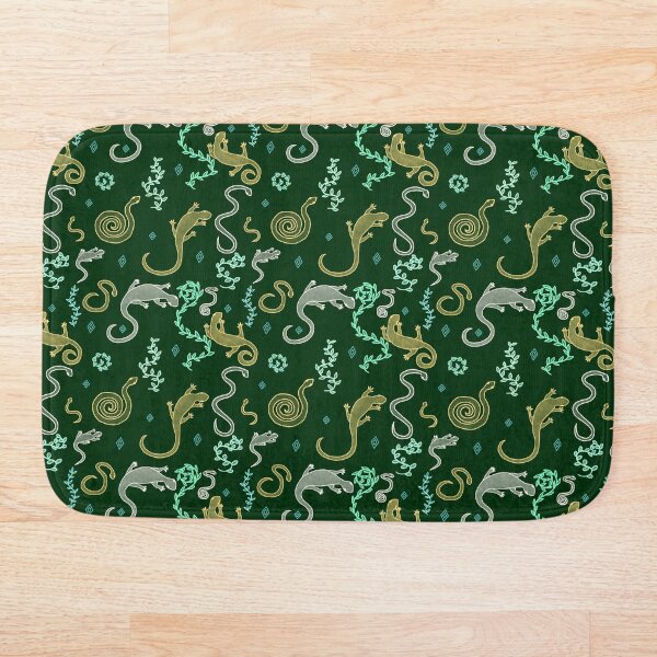 Item preview, Patrón de serpientes y lagartos (verde) designed and sold by InkyFlower.