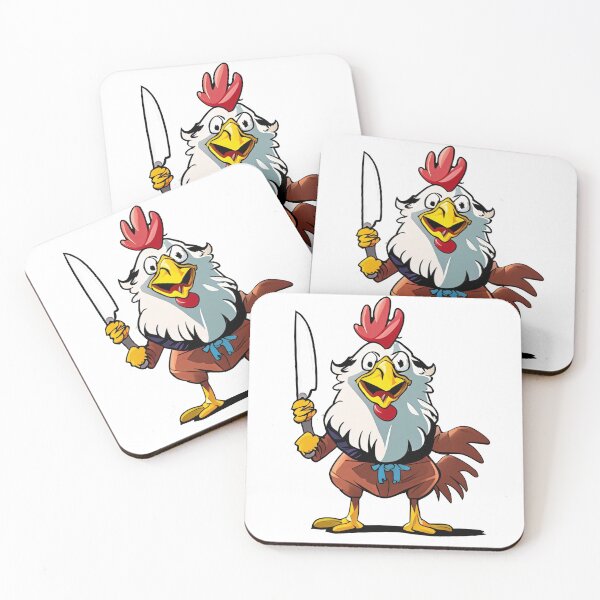 Item preview, angry chicken cartoon madman in the night designed and sold by czarnyfeniks.