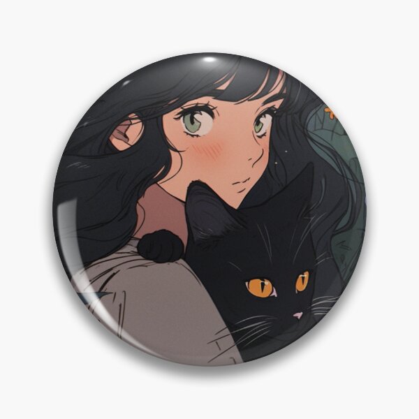 Item preview, Anime scene A girl in the jungle with a black cat designed and sold by dlwryu.