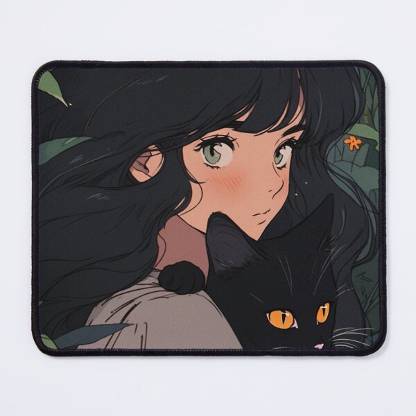 Item preview, Anime scene A girl in the jungle with a black cat designed and sold by dlwryu.