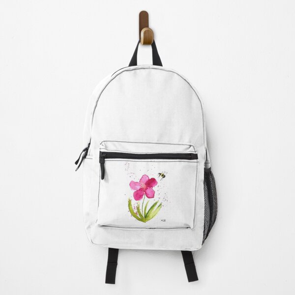 Item preview, Pink flower watecolor bumblebee summer garden designed and sold by ermintingscrain.