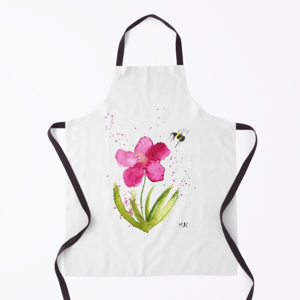 Item preview, Pink flower watecolor bumblebee summer garden designed and sold by ermintingscrain.