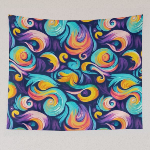 Item preview, Mini Wave Pattern - Colorful Abstract Design designed and sold by BubbleSpy.