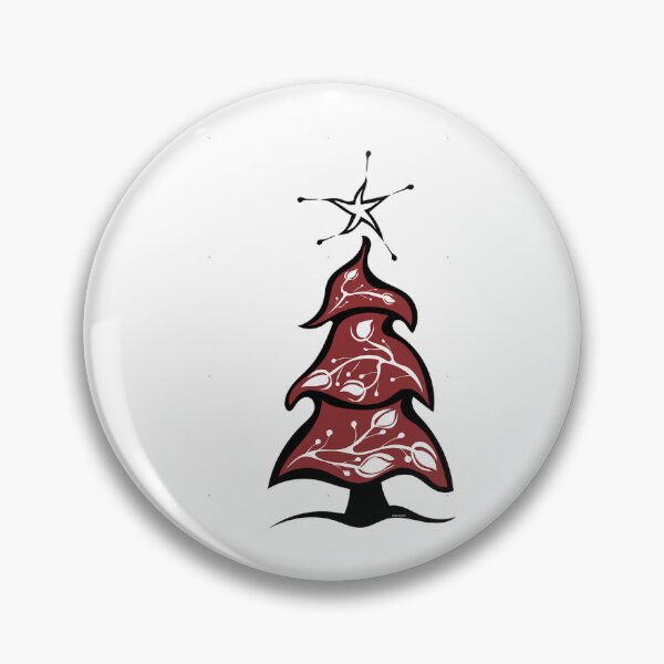 Item preview, Red Christmas Tree Floral Beadwork Indigenous Ojibwe WAWEZHI CANADA designed and sold by ermintingscrain.