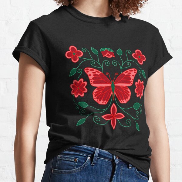 Indigenous Pink Butterfly Shirt