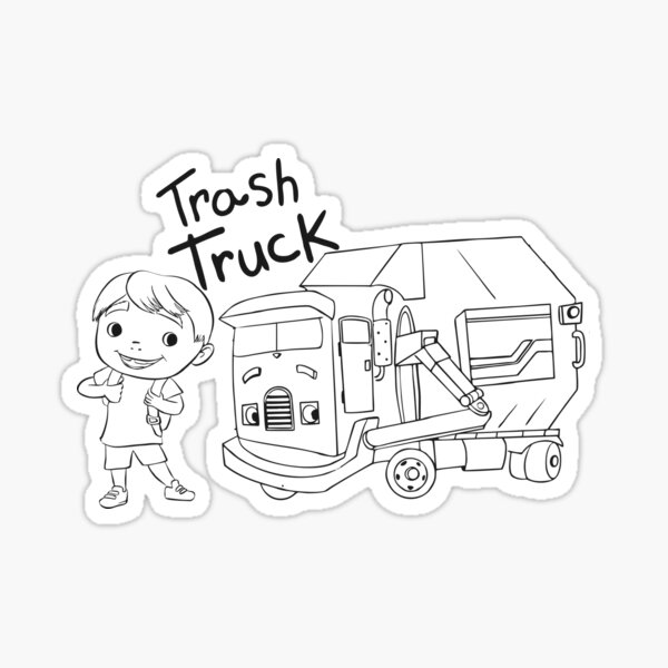 "Trash Truck and Hank" Sticker for Sale by Ilucio367 | Redbubble