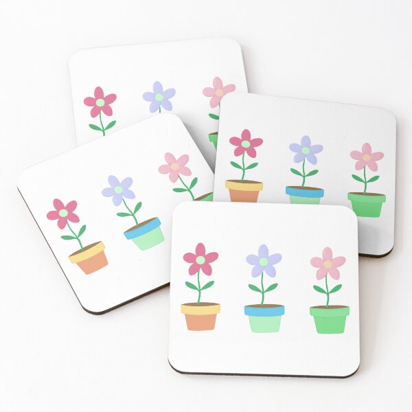 Item preview, Cute pastel flowers in pots Set Pack designed and sold by wonderxwander.