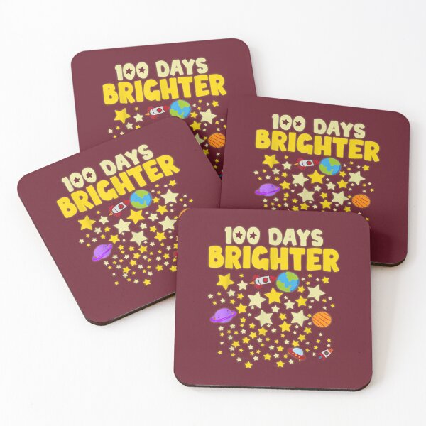 Item preview, 100 Days Brighter 	 100th Day Of School Stars Earth 	 designed and sold by ewzngnpcdcu6.